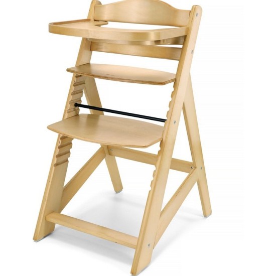 Medinė maitinimo kėdutė WOODY NATURAL 3 IN 1 
