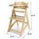 Medinė maitinimo kėdutė WOODY NATURAL 3 IN 1 