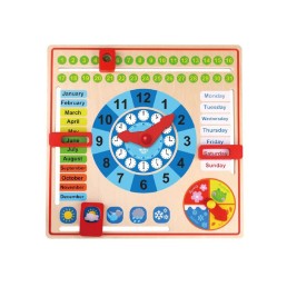 TOOKY TOY hariduslik puidust kell - kalender 2in1