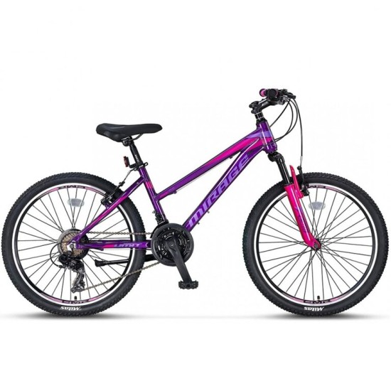Dviratis UMIT MIRAGE Lady 24" 21G dydis 14.5" (37cm) (pilka/rožinė)
