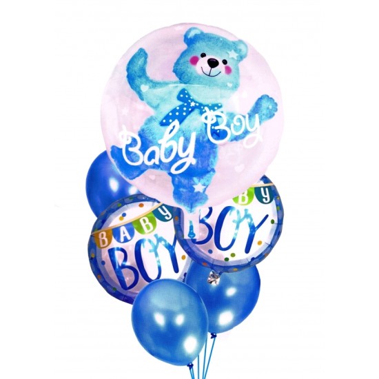 Folinis balionas "BABY BOY", 6 vnt.