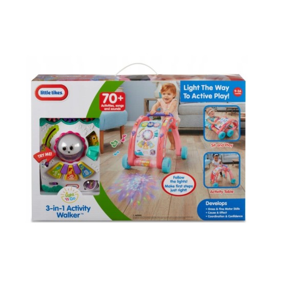 Tõukur - Treeninglaud Little Tikes 3*1 Pink