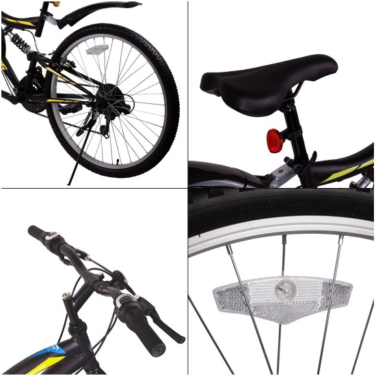 Dviratis MTB MalTrack ARIZONA YELLOW (PLIENINIS, JUODA/GELTONA)