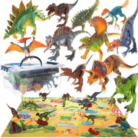 Kujukesed - dinosaurused, 11 tk. + matt