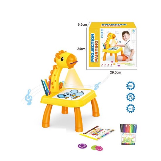 Hariv mänguasjade joonistamise projektor Giraffe 3*1