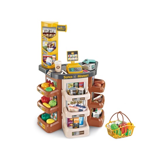Supermarket woopie koos ostukorviga