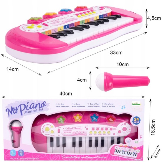 Lavinamasis Muzikinis Pianinas " My Piano" Rose