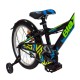 Dviratis 4KIDS Blaze 20" (aliuminis, juoda/mėlyna/žalia)