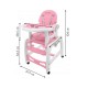 Maitinimo Kėdutė-Transformeris 3*1 ECO TOYS Rožinė