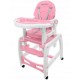 Maitinimo Kėdutė-Transformeris 3*1 ECO TOYS Rožinė
