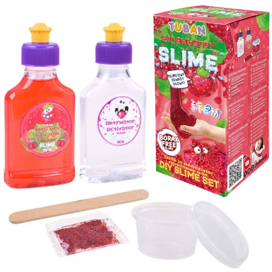 Rinkinys "Slime TUBAN " Braškinis