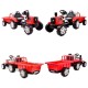 Punane elektritraktor haagisega TRUCK III
