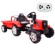 Punane elektritraktor haagisega TRUCK III