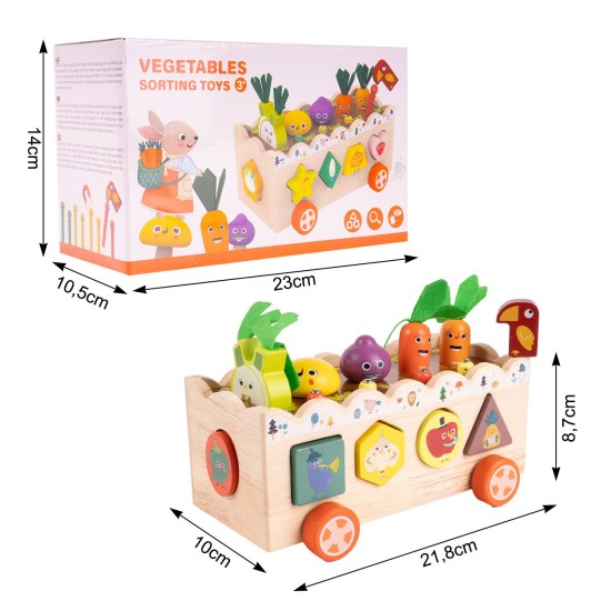 Montessori Medinė žvejyba „Vegetables"