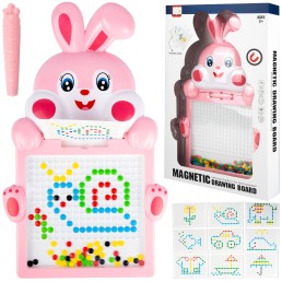 Montessori laste magnettahvel "Magpad", Rabbit Pink, 46.5 cm.