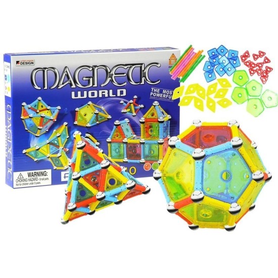 Magnetiline õppekonstruktor Magentic World, 110 osa