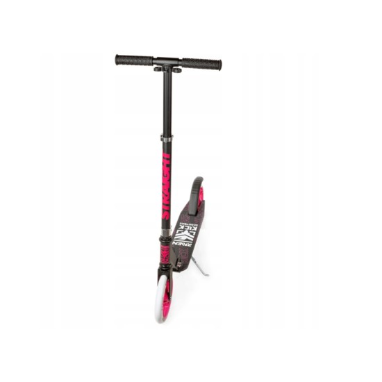 Alumiiniumist tõukeratas RAVEN STRAIGHT BLACK/ROOSA suure 20 cm. ratastel