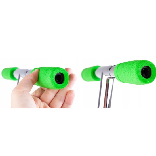 Roheline LED ratastega roller