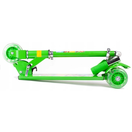 Roheline LED ratastega roller