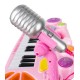 Vaikiškas pianinas - sintezatorius su mikrofonu ir kėdute - Rose