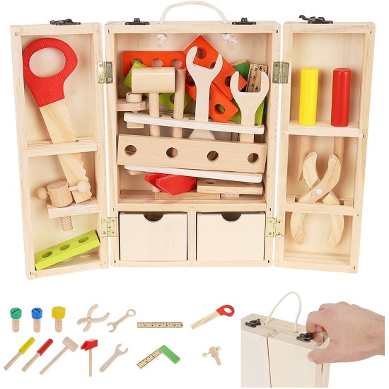 Puidust meistritööriistade komplekt Tool Box