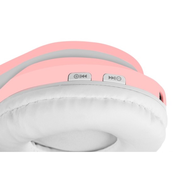 Juhtmevabad Bluetooth-kõrvaklapid koos LED-kõrvaklappidega Rose