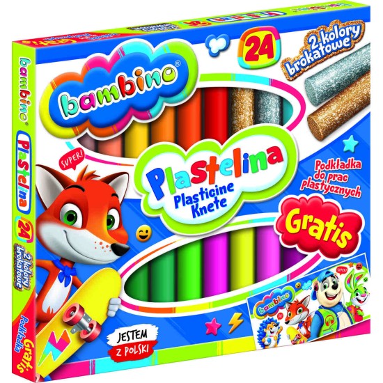 BAMBINO Classic Plastilinas 24 Spalvos