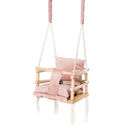 Ühekordne puidust kiik Deluxe Rose