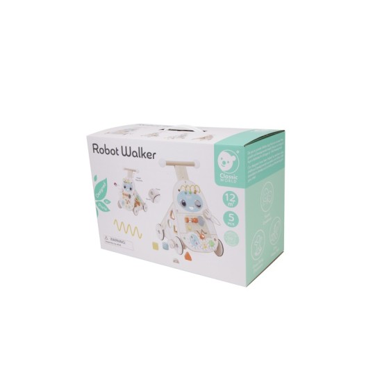 Laste hariv puidust tõukur - Robot, Classic World 4in1