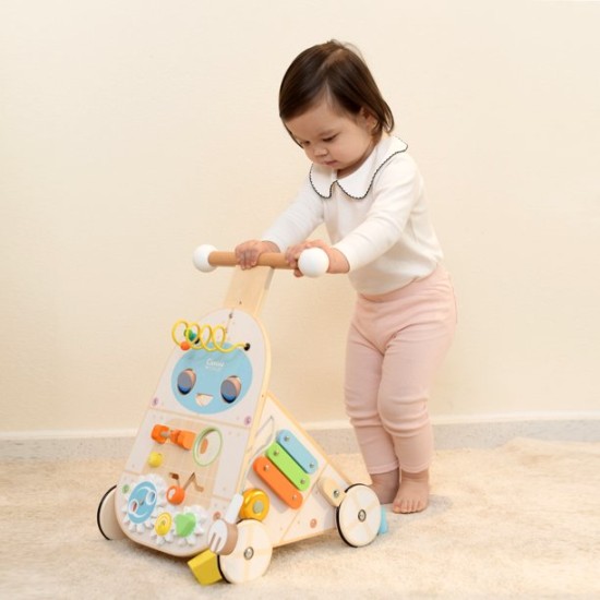 Laste hariv puidust tõukur - Robot, Classic World 4in1