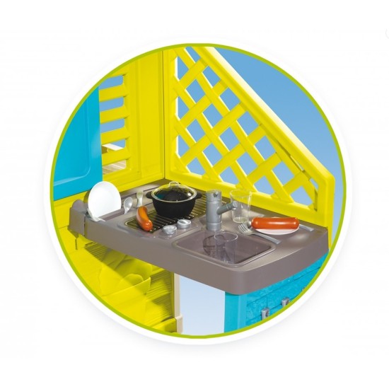 Laste mängumaja köögiga Smoby Pretty Playhouse + Summer Kitchen 