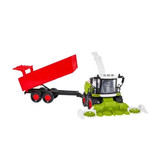 Laste harvester koos haagisega, 40 cm. valguse ja heliga.