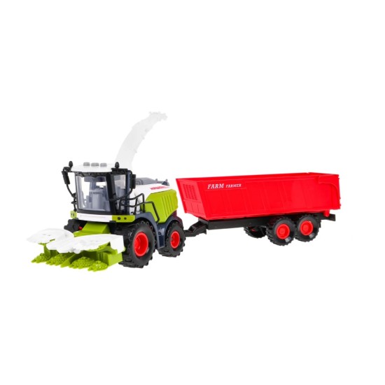 Laste harvester koos haagisega, 40 cm. valguse ja heliga.