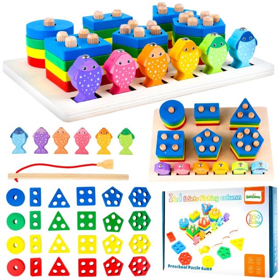 Montessori Medinė žvejyba 2in1
