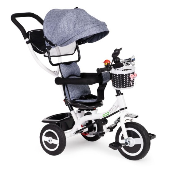 Laste kolmerattaline jalgratas Ecotoys GREY New 2