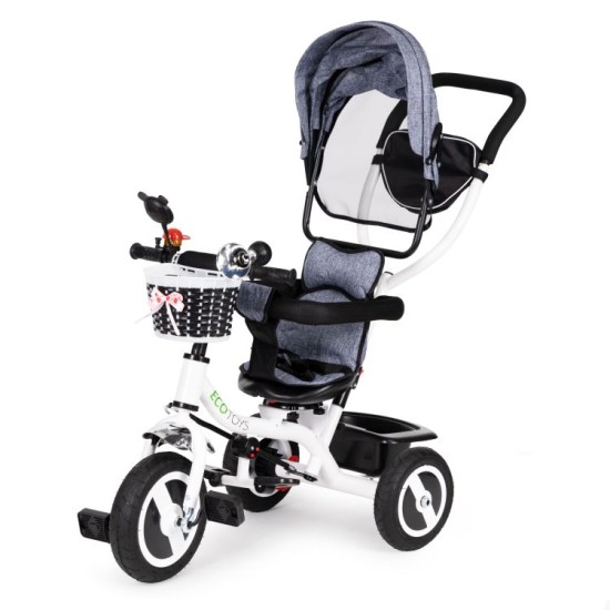 Laste kolmerattaline jalgratas Ecotoys GREY New 2