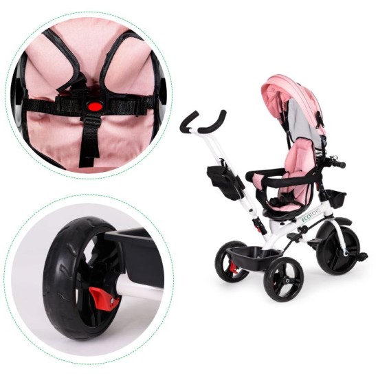 Laste kolmerattaline jalgratas Ecotoys Pink News
