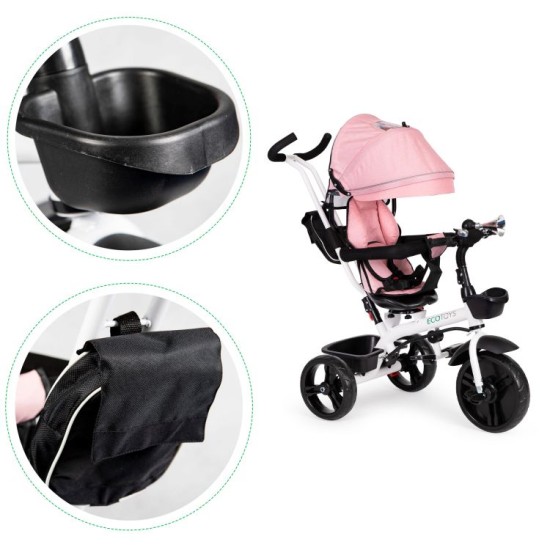 Laste kolmerattaline jalgratas Ecotoys Pink News