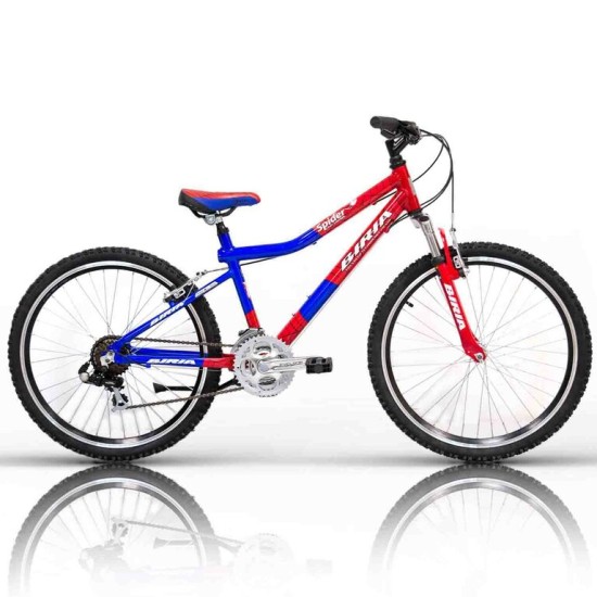 Dviratis BIRIA Spider 24" dydis 13,5" (34cm) (aliuminis, raudona/mėlyna/balta)