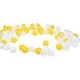100 tk. värvilised plastpallid 5,5 cm. valge - kollane
