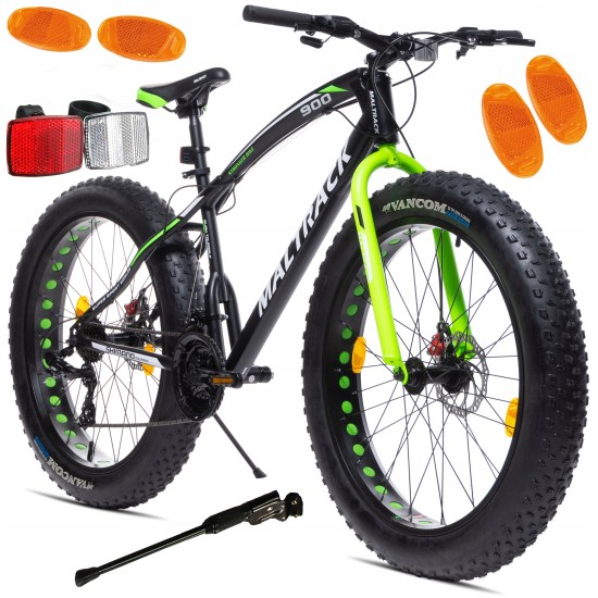 Dviratis MalTrack JAGUAR FATBIKE 26" SHIMANO (plieninis, juoda)
