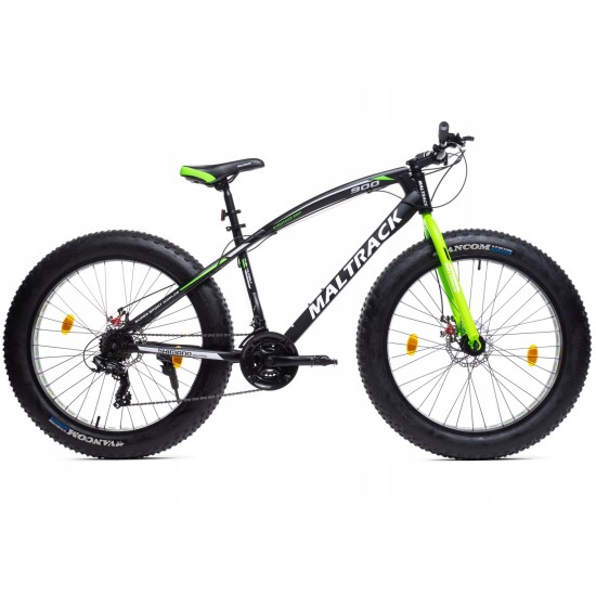 Dviratis MalTrack JAGUAR FATBIKE 26" SHIMANO (plieninis, juoda)