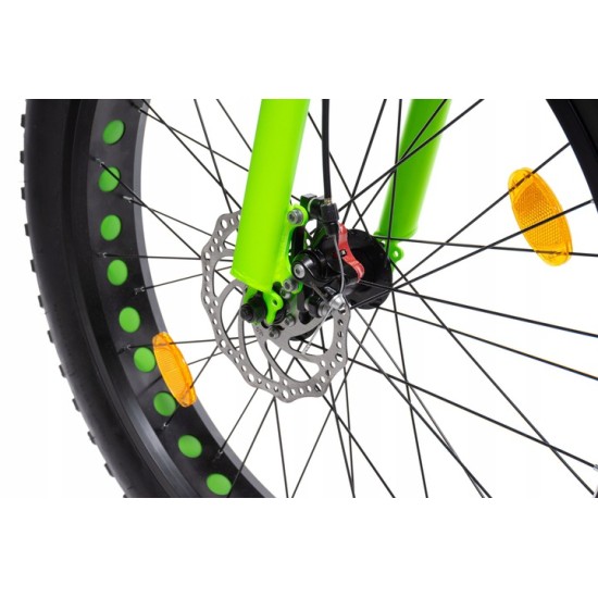 Dviratis MalTrack JAGUAR FATBIKE 26" SHIMANO (plieninis, juoda)