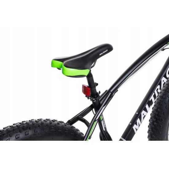 Dviratis MalTrack JAGUAR FATBIKE 26" SHIMANO (plieninis, juoda)