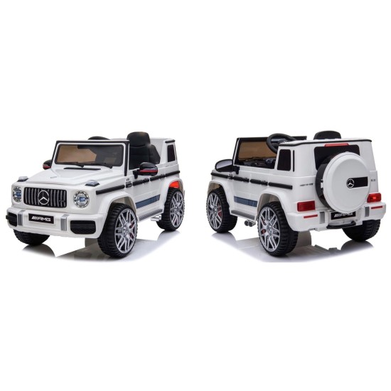 Ühekohaline elektriauto Mercedes G63 AMG 4x4, valge