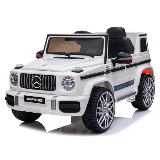 Ühekohaline elektriauto Mercedes G63 AMG 4x4, valge