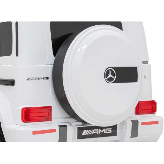 Ühekohaline elektriauto Mercedes G63 AMG 4x4, valge