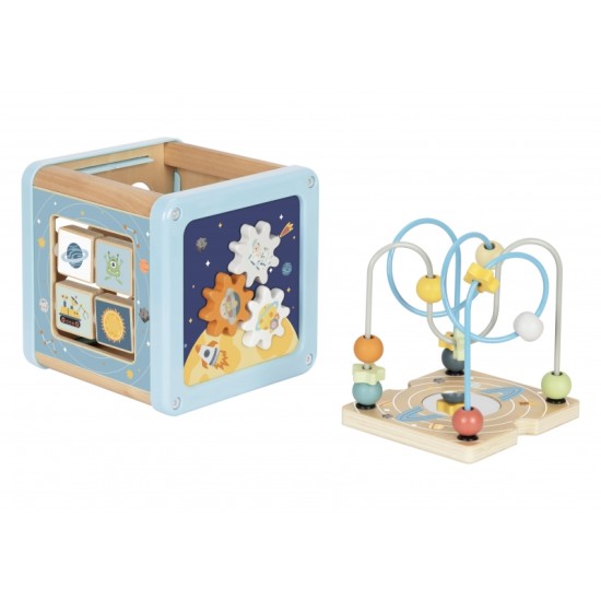 Puidust aktiivsuskuubik TOOKY TOY Cosmos