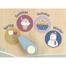 TOOKY TOY hariduslik puidust kell - kalender 