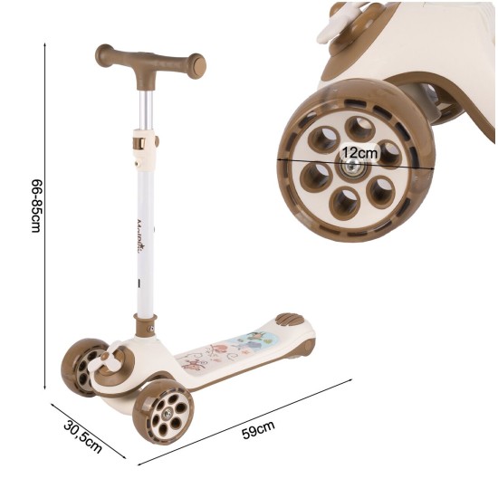 Kolmerattaline istmega roller, Cream